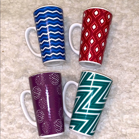 Other - HPx2 ⭐️ Assorted Tall Pattern Tea Coffee Mugs NEW